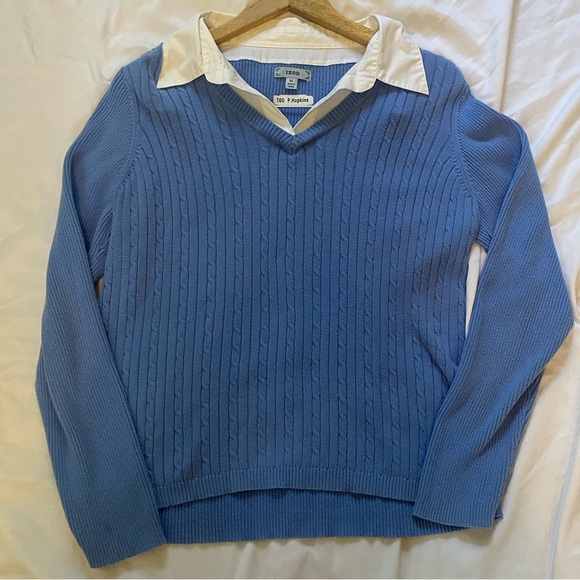 VINTAGE IZOD SWEATER WITH COLLAR - Picture 3 of 4